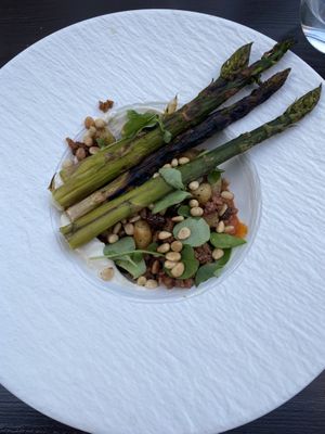 Gnocchi romesco, asparago e polpette at Konijnenvoer in Arnhem