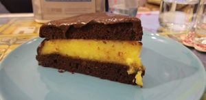 Chocolate cake at Bayt Sara in Amman