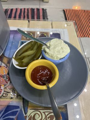 Home made garlic mayo, super yummy!!  at Bayt Sara in Amman