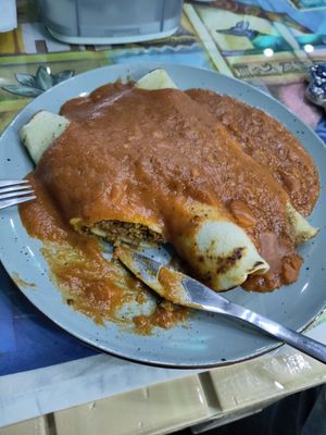 Romanian crepes - they were so good, that I ate it all! 👌 at Bayt Sara in Amman