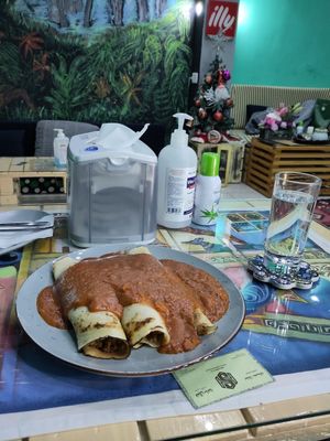 Romanian crepes in the little restaurant at Bayt Sara in Amman