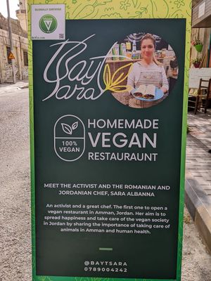 Sara is an activist as well as an amazing chef. So inspiring! at Bayt Sara in Amman