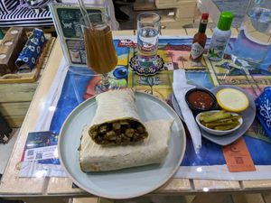 The best Vegan Shawarma I've ever had. at Bayt Sara in Amman