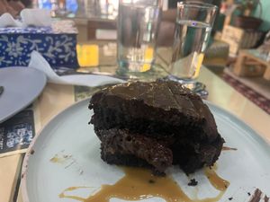 Vegan chocolate cake  at Bayt Sara in Amman