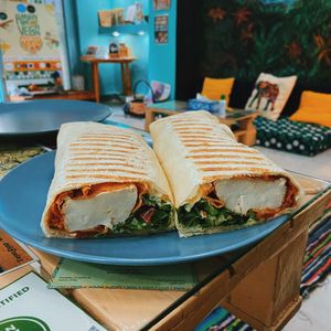 Zinger burger  at Bayt Sara in Amman