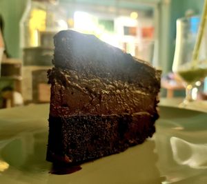 Chocolate cake made with coconut milk. at Bayt Sara in Amman
