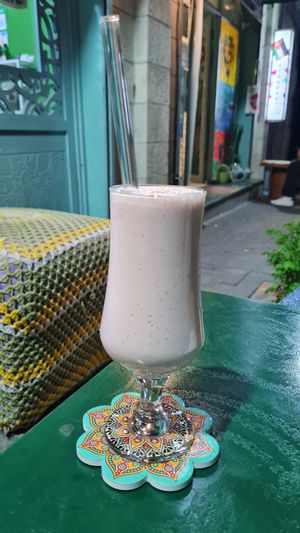 Strawberry milkshake at Bayt Sara in Amman