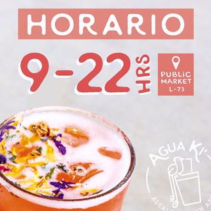 ¡Estamos abiertos de 9am a 10pm!  at Agua Ki' in Playa Del Carmen