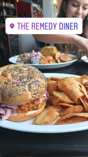 Vegan BBQ Sandwich  at The Remedy Diner in Raleigh