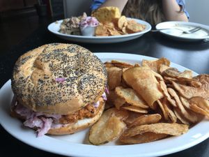 Vegan BBQ sandwich!  at The Remedy Diner in Raleigh