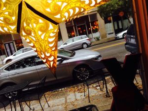 Window at The Remedy Diner in Raleigh