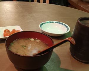 Veg miso soup at Grandeho Kamekyo in San Francisco