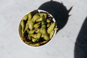Spiced Edamame Beans at Table of Munchies in Christchurch