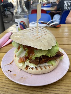 Soy Steak Burger. Really good!  at Vleischerei in Leipzig