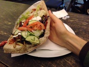 Look at the size of that thing! at Vleischerei in Leipzig