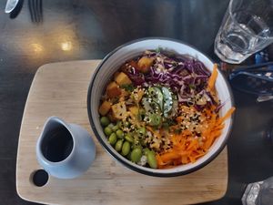 Poke bowl at Mad Apple in Launceston