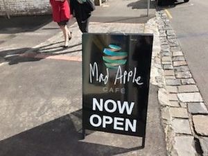 Outside at Mad Apple in Launceston