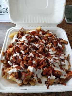 Large Vegan Soy Lamb HSP (Choice of 3 sauces) at Taksim Kebab and Pizza in Eight Mile Plains