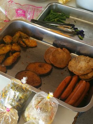 Faux meats at Youta Vegetarian 1 in Mae Klong