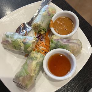 veggie summer rolls  at Thotsakan in San Diego