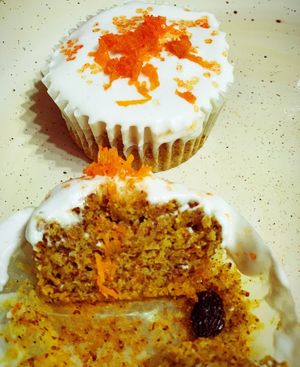 Vegan gluten free carrot cupcake  at Sunflour  in Orlando