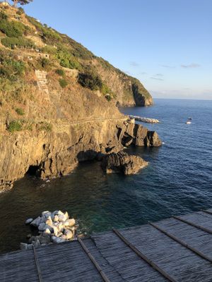 Vista dal ristorante  at Bar e Vini a Piè de Mà in Riomaggiore