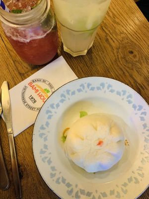 Bapao met tofu at Bami House 1976 in Munich