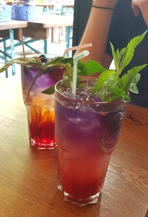 Fruity drinks at Bami House 1976 in Munich