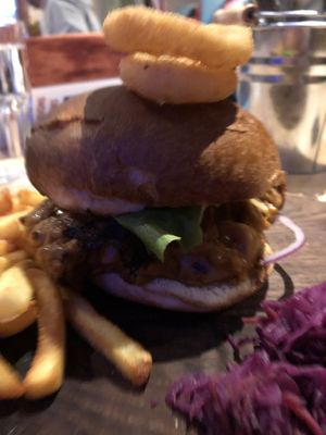 Jackfruit burger  at Kitsch Inn in Les Houches