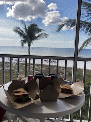 Took it back to eat! at Little Palm in Fort Myers Beach