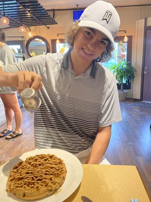 Gluten-free waffle. at Little Palm in Fort Myers Beach