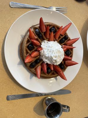 Berry waffles are berry delicious!  (See what I did there?)  at Little Palm in Fort Myers Beach