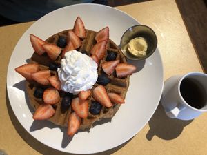 Berry waffle  at Little Palm in Fort Myers Beach