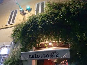 outside at Salotto 42 in Rome