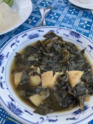 Portuguese kale and potato soup at Bloodroot in Bridgeport