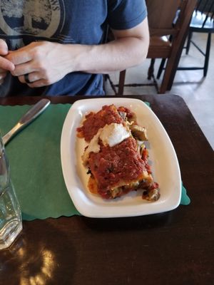 Lasagna at Bloodroot in Bridgeport
