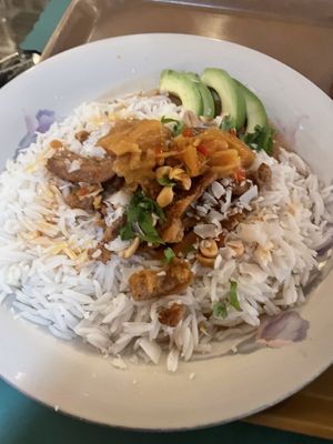 Thai pineapple curry  at Bloodroot in Bridgeport
