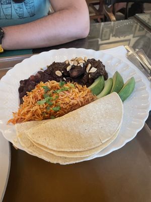 Mexican mole chicken  at Bloodroot in Bridgeport