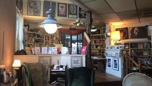 part restaurant, part bookstore at Bloodroot in Bridgeport