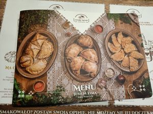 menu at Pierogarnia Stary Młyn in Gdansk