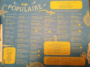 le menu at Cafe Populaire in Fribourg