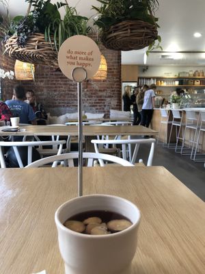 Bright friendly atmosphere and a yummy tea while I waited for breakfast   at Plant in Oklahoma City