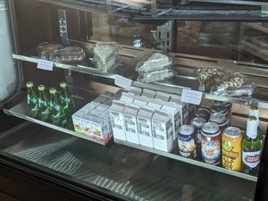 Items in chilled display case at Garden Grill in Las Vegas