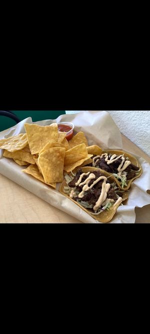 Vegan steak tacos at Garden Grill in Las Vegas