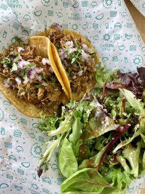 Jack asada tacos 4/10  at Garden Grill in Las Vegas