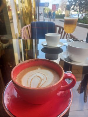 Coffee woth soy milk at Socials  in Tashkent