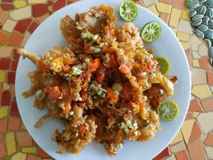 Lemongrass Crispy Mushroom at Teratai Vegetarian in Ubud