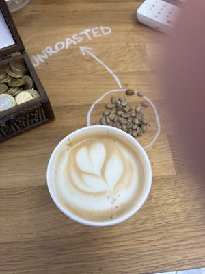 Capuccino with oatmilk  at Mala Pražarna in Ljubljana