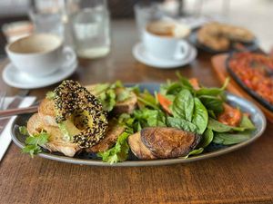 Avocado on sourdough with extra mushrooms at The Balcony in Townsville