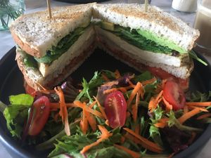 Tofu Club (served with salad) - delicious!  at Marmalade in Merida